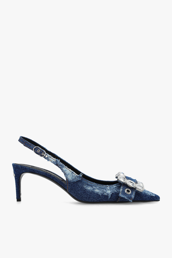 Blue denim leopard Dolce offers & Gabbana Heels